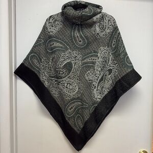 NWT Big Buddha Cowl Neck Poncho O/S